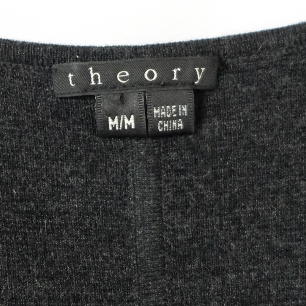 Theory Gray Wool V-Neck Career Work Dress Medium - Picture 8 of 8
